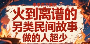 火到离谱的另类民间故事,条条百W播放,做的人超少-木石资源网