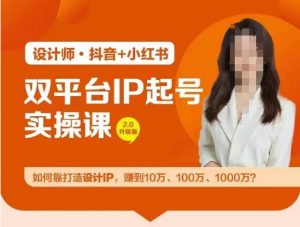 双平台IP起号实操营,教你如何靠打造设计IP,赚到10万、100万、1000万?-木石资源网