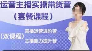 运营主播实操带货营,直播运营进阶,主播能力提升-木石资源网