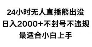 快手24小时无人直播熊出没,不封直播间,不违规,日入2000+,最适合小白上手,保姆式教学【揭秘】-木石资源网