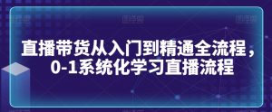 直播带货从入门到精通全流程,0-1系统化学习直播流程-木石资源网