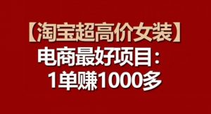 【淘宝超高价女装】电商最好项目:每一单都是高利润-木石资源网