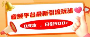 音频平台最新引流玩法,0成本,日引500+【揭秘】-木石资源网