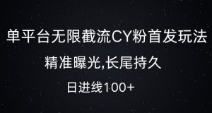 单平台无限截流创业粉首发玩法，精准曝光，长尾持久，日引流100+【揭秘】-木石资源网