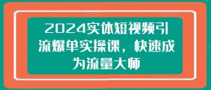 2024实体短视频引流爆单实操课,快速成为流量大师-木石资源网