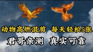 动物超燃混剪,每天轻松5张,剪辑简单大家爱看【揭秘】-木石资源网