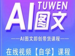 图文AI带货全流程操作,AI图文即创带货课程-木石资源网