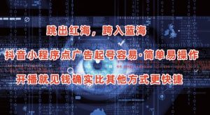 抖音小程序点广告项目,起号容易,简单易操作,开播就见有收益【揭秘】-木石资源网