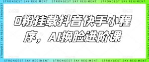 0粉挂载抖音快手小程序,AI换脸进阶课-木石资源网