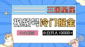 2024视频号三国冷门赛道掘金,条条视频爆款,操作简单轻松上手,新手小白也能月入1w-木石资源网