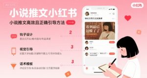小说推文小红书高转化引导方法实操课,小说推文高效且正确引导方法-木石资源网