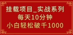 挂载项目,小白轻松破1000,每天10分钟,实战系列保姆级教程【揭秘】-木石资源网