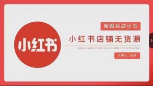 安琪-小红书店铺无货源实战,开店到售后全流程操作-木石资源网