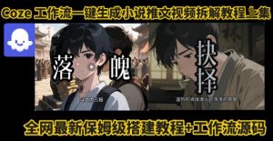 coze工作流一键生成小说推文视频搭建拆解教程,无需剪辑,无需拍摄写文案智能体拆解-木石资源网