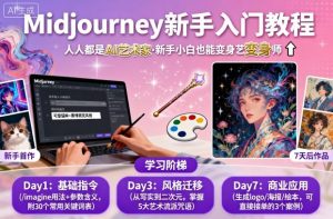 midjourney新手入门教程:人人都是AI艺术家,新手小白也能变身艺术大师-木石资源网