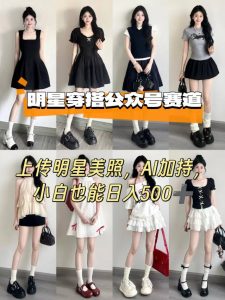 公众号明星穿搭赛道，上传明星美照，AI加持，小白也能日入5张-木石资源网
