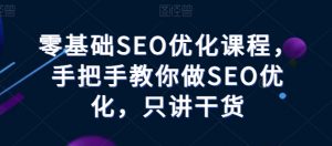 零基础SEO优化课程,手把手教你做SEO优化,只讲干货-木石资源网