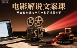 电影解说文案课,从文案多维度学习电影的流量密码-木石资源网