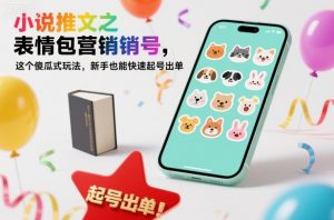 小说推文之表情包营销号,这个傻瓜式玩法,新手也能快速起号出单-木石资源网