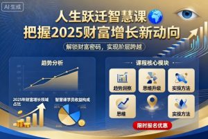 人生跃迁智慧课,把据2025财富增长新动向-木石资源网