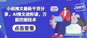 小说推文最新干货分享,AI推文进阶课,万能控图技术-木石资源网