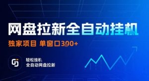 网盘拉新全自动挂G,独家项目,全自动运行完成拉新做任务,单窗口3张+【揭秘】-木石资源网