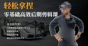 胡子不拍车的轻松后期剪辑课,全方位干货,从零基础解决掌握正确方法-木石资源网