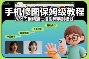手机修图保姆级教程,从入门到精通,摄影新手别错过-木石资源网