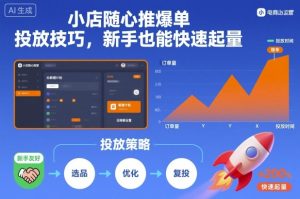 小店随心推爆单投放技巧，新手也能快速起量-木石资源网