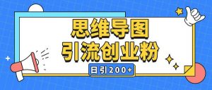 暴力引流全平台通用思维导图引流玩法ai一键生成日引200+-木石资源网