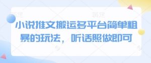 小说推文搬运多平台简单粗暴的玩法,听话照做即可-木石资源网