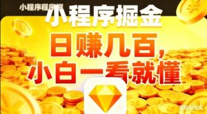 微信小程序掘金项目，日入几张，项目简单，小白一看就懂，5分钟就能学会上手操作【揭秘】-木石资源网
