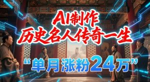 暴力起号!用AI制作历史名人传奇一生,单月涨粉24W,涨粉+变现赛道黑马来了-木石资源网