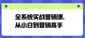 全系统实战营销课,从小白到营销高手-木石资源网