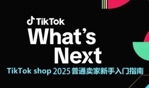 TikTok shop 2025普通卖家新手入门指南,助新手快速掌握从0到1的跨境电商运营逻辑-木石资源网
