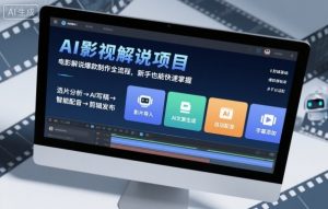 AI影视解说项目,电影解说爆款制作全流程,新手也能快速掌握-木石资源网