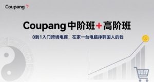 Coupang中阶班+高阶班,0到1入门跨境电商,在家一台电脑挣韩国人的钱-木石资源网