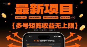 最新挂G项目：谁都能做，操作简单到爆，24 小时全自动运行，日入3位数，多号矩阵收益无上限【揭秘】-木石资源网