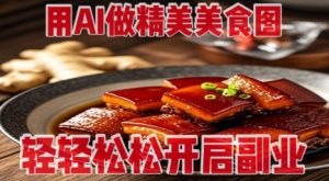 用AI做精美美食图,无需专业设备拍摄,轻轻松松开启副业-木石资源网