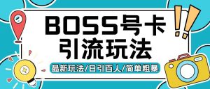 Boss直聘流量卡引流变现玩法,日引200+创业粉【揭秘】-木石资源网