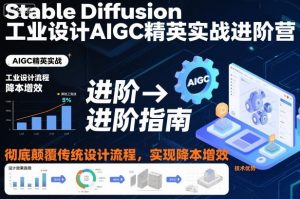 Stable Diffusion工业设计AIGC精英实战进阶营，彻底颠覆传统设计流程，实现降本增效-木石资源网