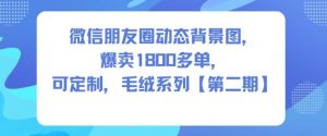 微信朋友圈动态背景图，爆卖1800多单，可定制，毛绒系列【第二期】-木石资源网