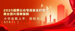 2025最新公众号流量主打法,美女图片简单复制,小白也能上手,轻松日入5张-木石资源网