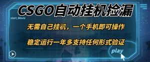游戏自动挂G捡漏,一个手机即可操作,当天可操作见到结果,新手小白轻松月入1W+【揭秘】-木石资源网