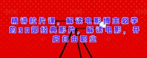 精讲拉片课,解读电影博主必学的30部经典影片,解读电影,开启自由职业-木石资源网