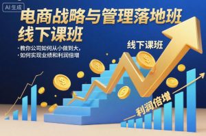 电商战略与管理落地班线下课,教你公司如何从小做到大,如何实现业绩和利润倍增【录音】-木石资源网
