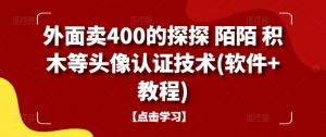 外面卖400的探探 陌陌 积木等头像认证技术(软件+教程)-木石资源网