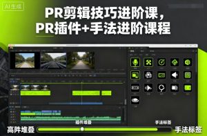 PR剪辑技巧进阶课,PR插件+手法进阶课程-木石资源网