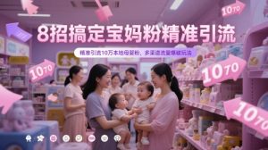 8招搞定宝妈粉精准引流，精准引流10万本地母婴粉，多渠道流量爆破玩法-木石资源网