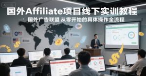 国外Affiliate项目线下实训教程,国外广告联盟从零开始的具体操作全流程-木石资源网